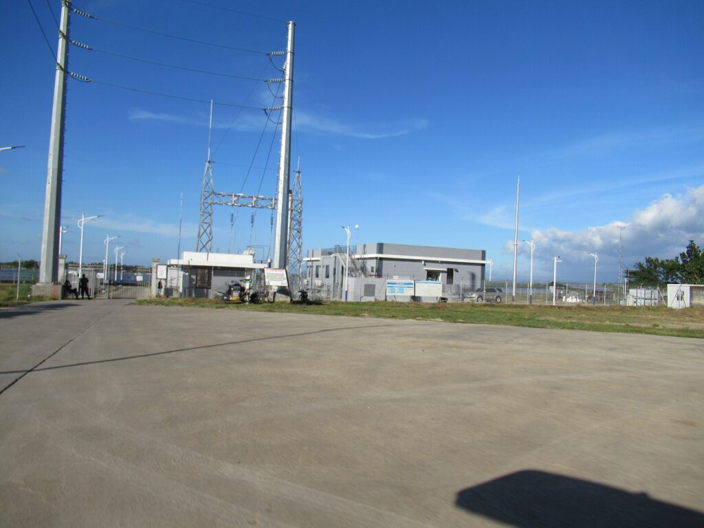 Rows of solar panels at a 50-megawatt solar farm in the Philippines